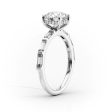 The Hailey Set With A 3 Carat Radiant Lab Diamond For Sale