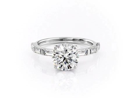 The Hailey Set With A 1 Carat Round Lab Diamond Hot on Sale