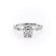 The Hailey Set With A 3 Carat Elongated Cushion Lab Diamond Online Sale