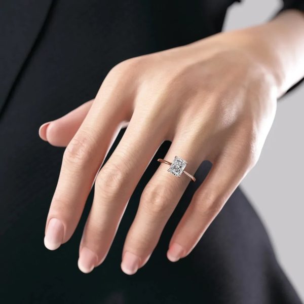 The Lexie Set With A 2 Carat Radiant Lab Diamond Online Sale