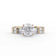 The Hailey Set With A 1.5 Carat Round Lab Diamond For Sale