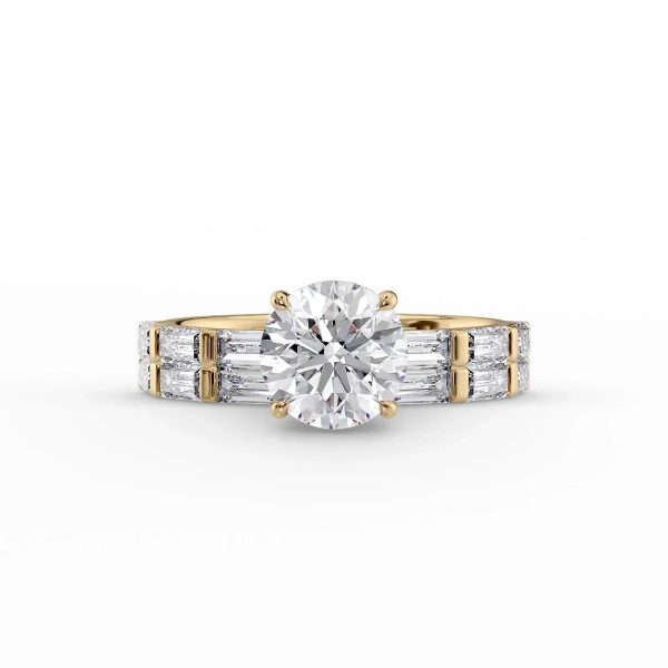 The Hailey Set With A 1.5 Carat Round Lab Diamond For Sale