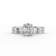 The Hailey Set With A 3 Carat Elongated Cushion Lab Diamond Online Sale