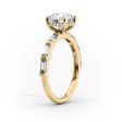 The Hailey Set With A 1.5 Carat Round Lab Diamond For Sale