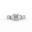 The Hailey Set With A 2.5 Carat Cushion Lab Diamond Online Sale