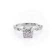 The Hailey Set With A 2.5 Carat Cushion Lab Diamond Online Sale