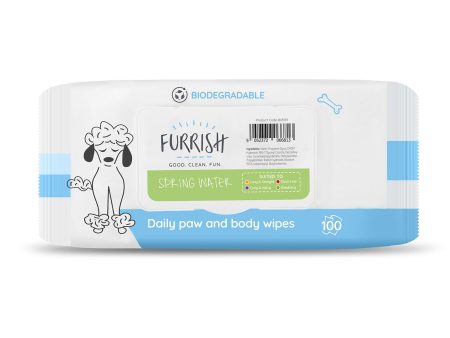 Furrish Daily Paw & Body Wipesspring Water Sale